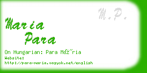 maria para business card